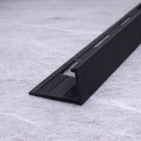 Алюмин. Г-обр. профиль ПА-Г10/1 черный/муар 2,7м, шт.