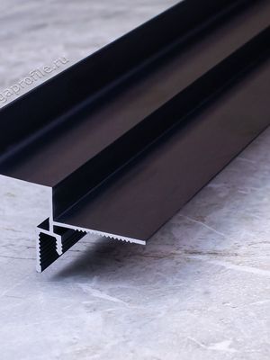 Плинтус теневой потолочный ПТП02 черный/матовое 2.5м, шт.