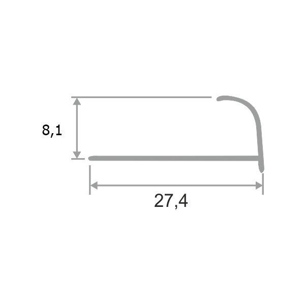Алюмин. нар. профиль ПА08