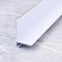 Алюмин. L-обр. микроплинтус МПL32 напольный белый/муар 2.5м, шт.