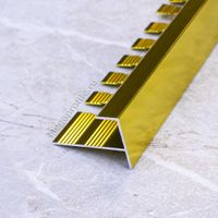 Алюмин. F-обр. профиль ПФ08 золото/глянец 2,7м, шт.