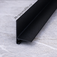 Алюмин. L-обр. микроплинтус МПL32 напольный черный/муар 2.5м, шт.