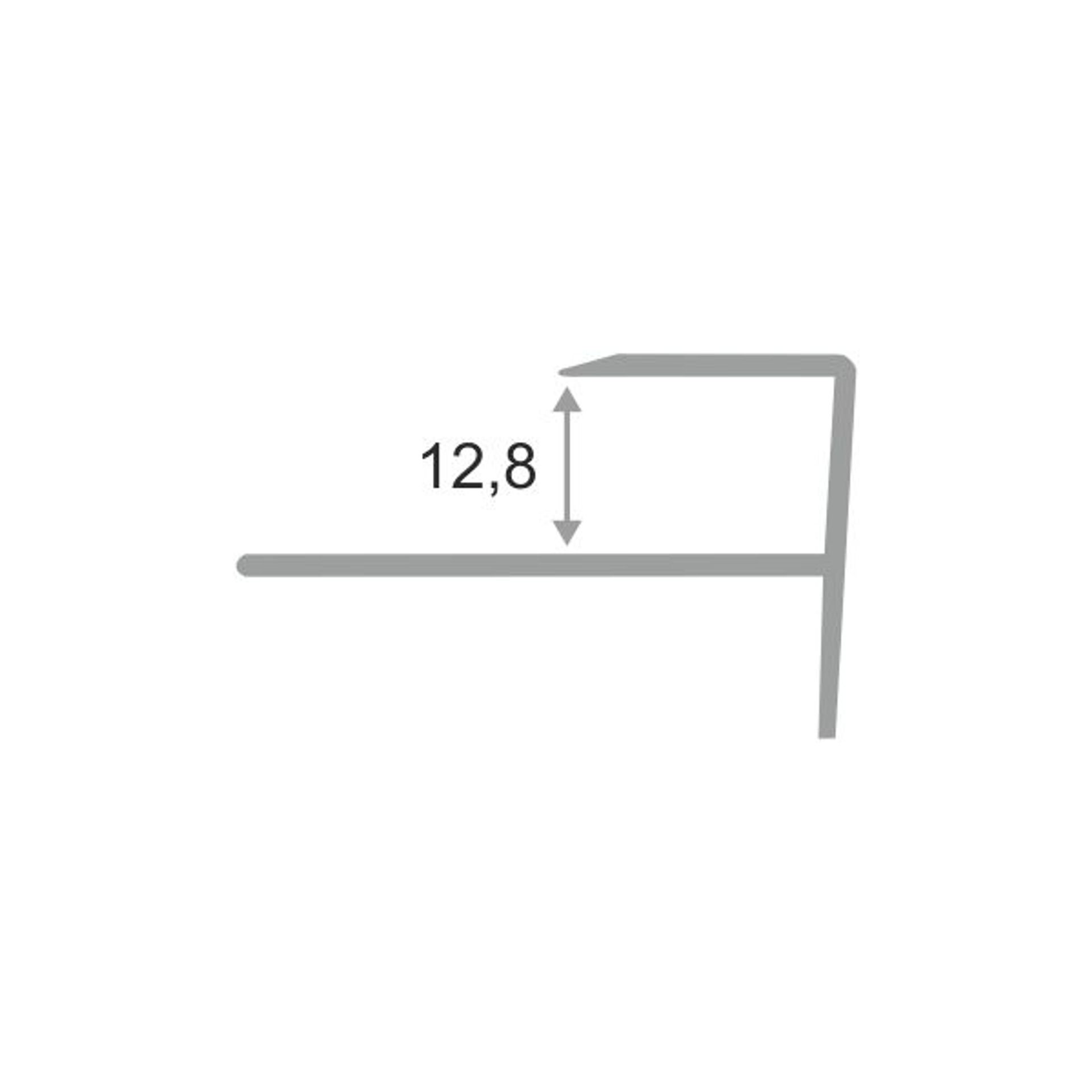Алюминиевый F-образный профиль 12мм ПФ12