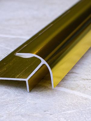 Алюмин. нар. профиль ПА 8/8 золото/глянец 2,7м, шт.
