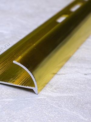 Алюмин. нар. профиль ПА09 золото/глянец 2,7м, шт.