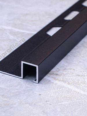 Алюмин. П-обр. профиль ПА-П10/10 черный/муар 2,7м, шт.
