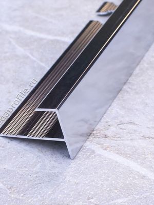 Алюмин. F-обр. профиль ПФ10 серебро/глянец 2,7м, шт.