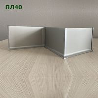 Плинтус алюмин. ПЛ40 напольный серебро/матовое 2.5м, шт.