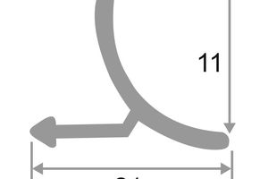 Алюминиевый угол внутренний 10мм ПВУ