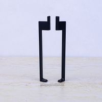 Заглушка алюмин. для ТП80 LED черный/матовое (пара)