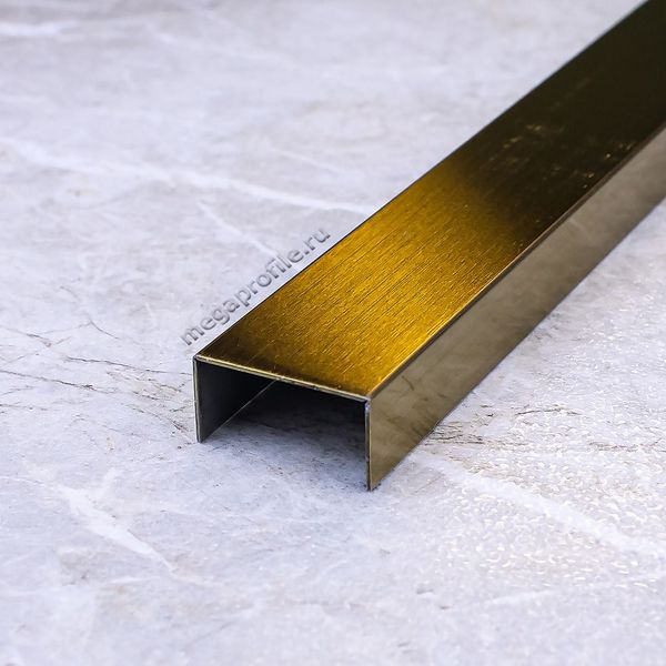 П-образный профиль из нержавеющей стали 20/10мм СтП20/10