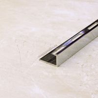 Латунный хромированный Г-образный профиль ЛГ10 под керамическую плитку