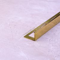 Латунный полированный Г-образный профиль ЛГ12 под керамическую плитку