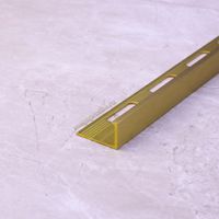 Латунный брашированный Г-образный профиль ЛГ10 под керамическую плитку