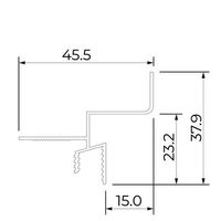 Плинтус теневой потолочный ПТП02