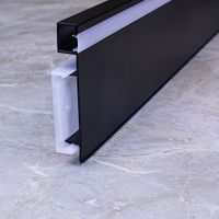 Плинтус алюмин. ТП78 LED напольный черный/муар 2.5м, шт.