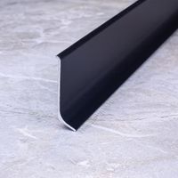 Плинтус алюмин. ПЛ40 напольный черный/муар 2.5м, шт.