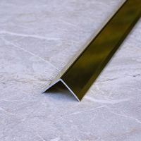 Алюмин. уголок без отверстий У10 золото/глянец 2,7м, шт.