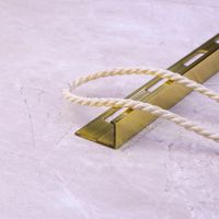 Латунный полированный Г-образный профиль ЛГ10 под керамическую плитку