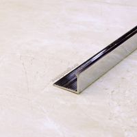 Латунный хромированный Г-образный профиль ЛГ12 под керамическую плитку