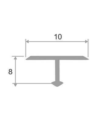 Алюмин. Т-обр. профиль Т10 медь/матовое 2,7м, шт.