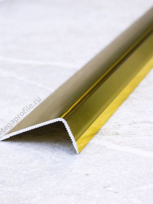 Алюмин. уголок 10/20 без отверстий УА20 золото/глянец 2,7м, шт.