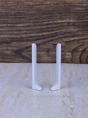 Заглушка алюмин. для ПЛ40 белый/муар (пара)