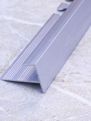 Алюмин. F-обр. профиль ПФ12 серебро/матовое 2,7м, шт.