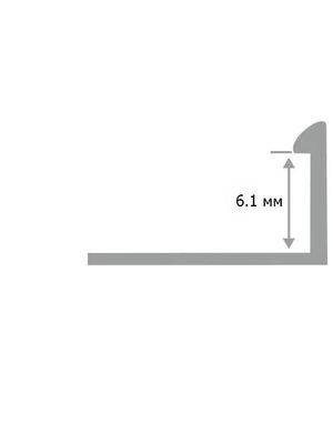 Алюмин. Г-обр. профиль ПА-Г6 бетон/муар 2,7м, шт.