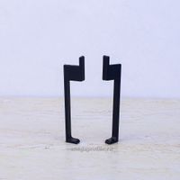 Заглушка алюмин. для ТП60 LED черный/матовое (пара)