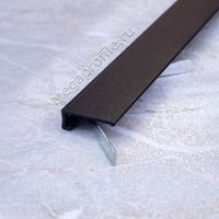 Алюмин. микроплинтус МП16 напольный черный/муар 2.7м, шт.