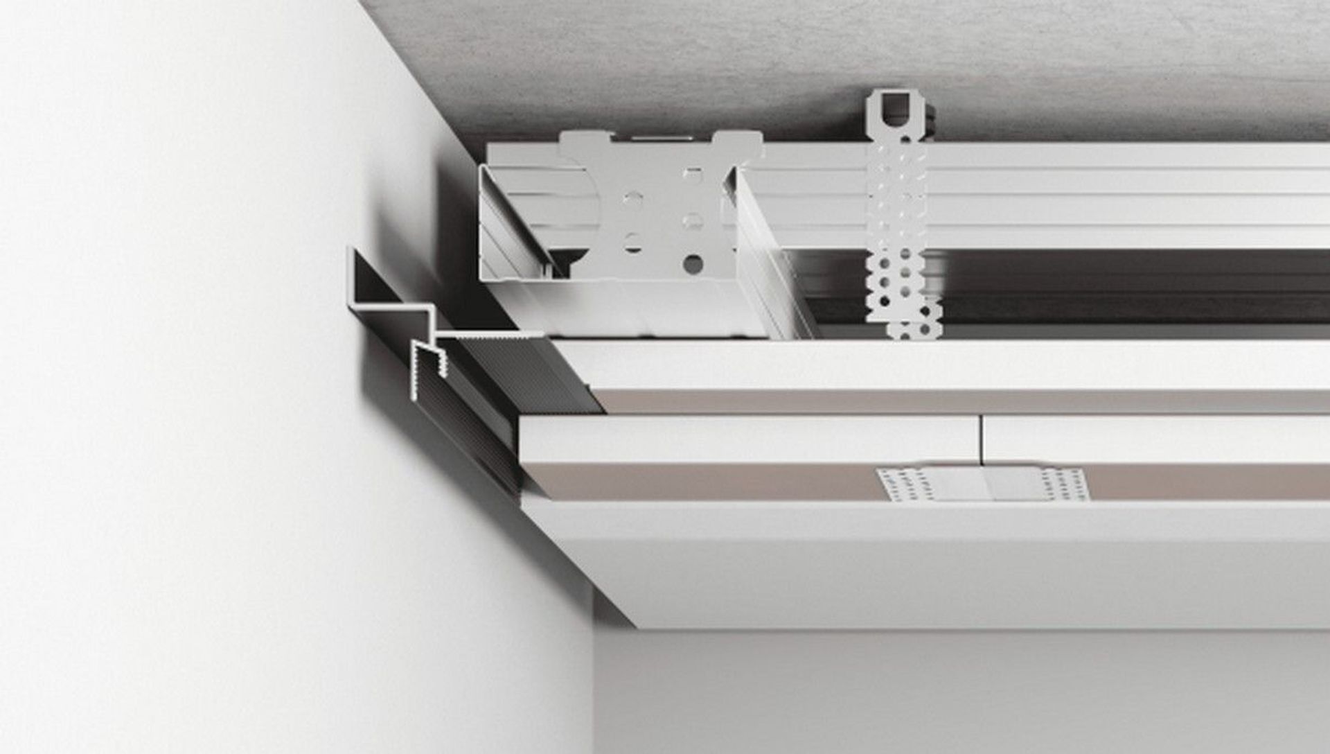 Плинтус теневой потолочный ПТП02