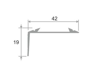 Алюминиевый порог угловой 20/40мм ПУ20/40