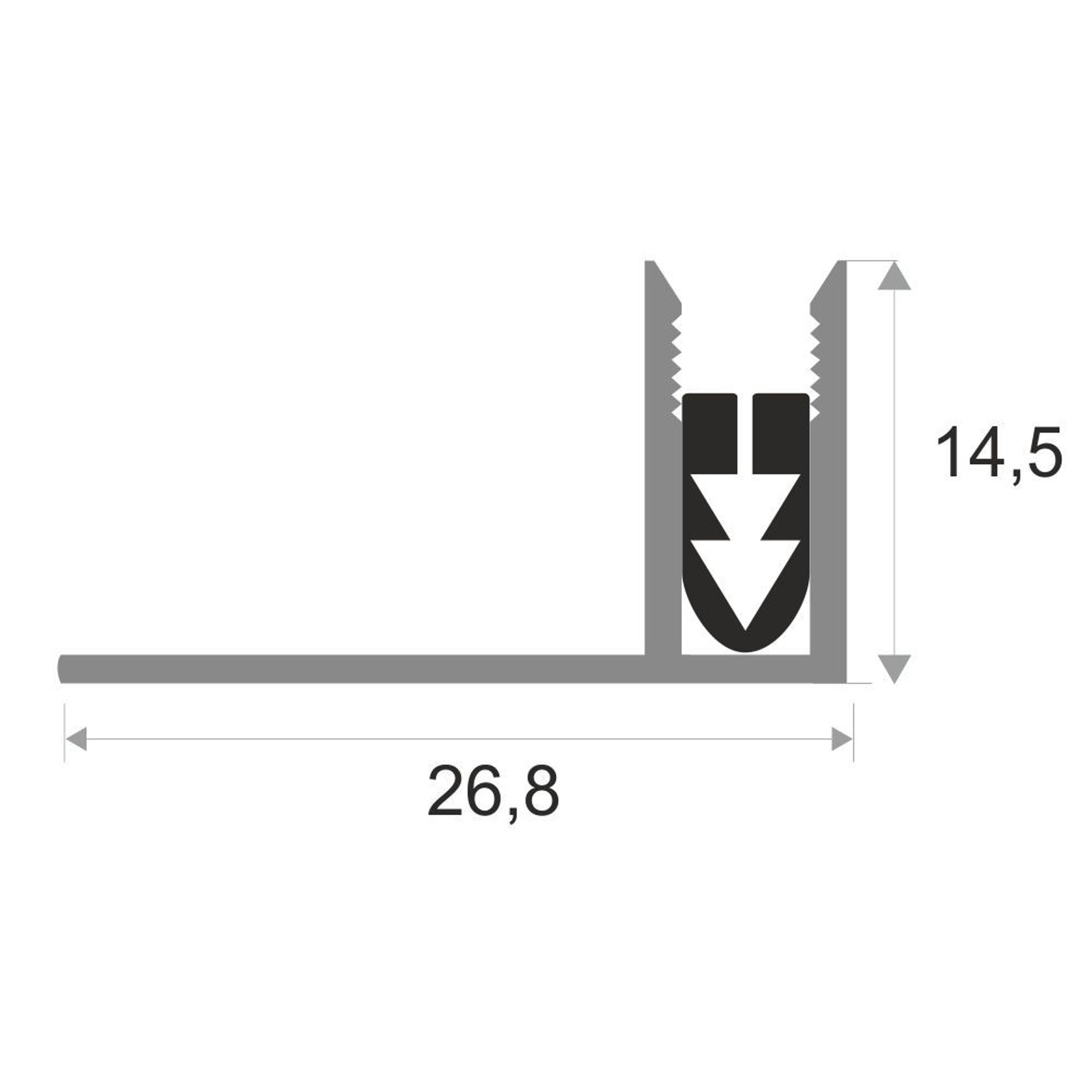 Основание для Т-образного профиля 14мм ОТП14