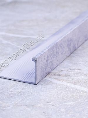 Алюмин. Г-обр. профиль ПА-Г8 бетон-светлый/муар 2,7м, шт.