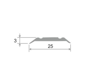 Алюминиевый порог 25мм ПС25