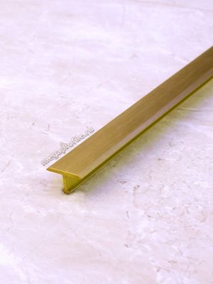 Латунный брашированный Т-образный профиль ЛТ13 для напольных покрытий