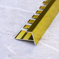 Алюмин. F-обр. профиль ПФ10 золото/глянец 2,7м, шт.