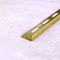 Латунный полированный Г-образный профиль ЛГ8 под керамическую плитку