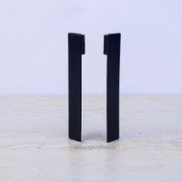 Заглушка алюмин. для ТП78 LED черный/матовое (пара)