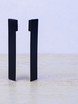 Заглушка алюмин. для ТП78 LED черный/матовое (пара)