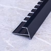 Алюмин. F-обр. профиль ПФ10 черный/муар 2,7м, шт.