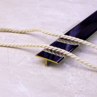 Латунный хромированный Т-образный профиль ЛТ25 для напольных покрытий