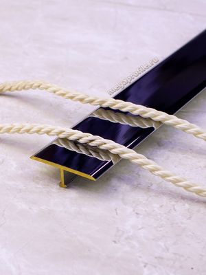 Латунный хромированный Т-образный профиль ЛТ25 для напольных покрытий