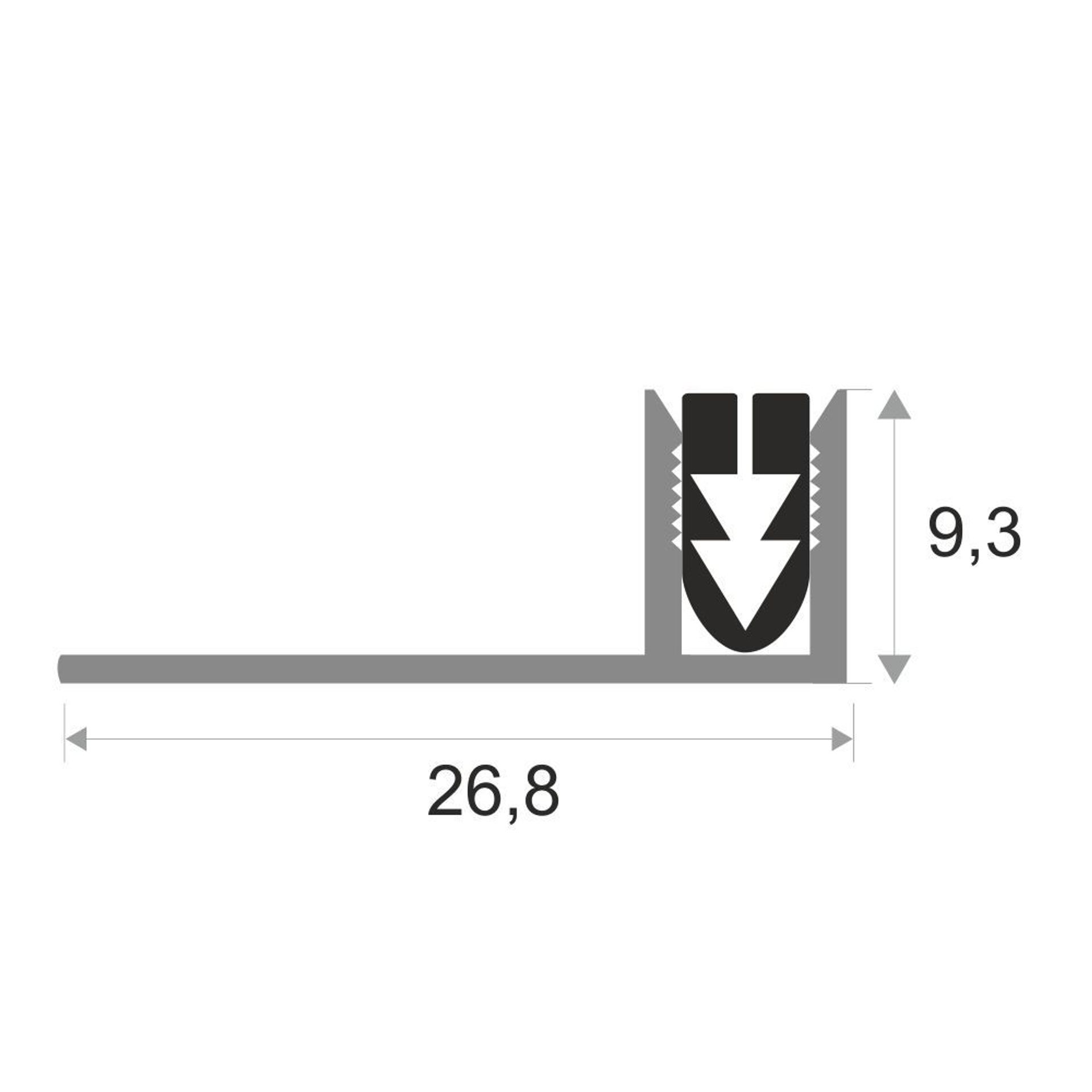 Основание для Т-образного профиля 10мм ОТП10