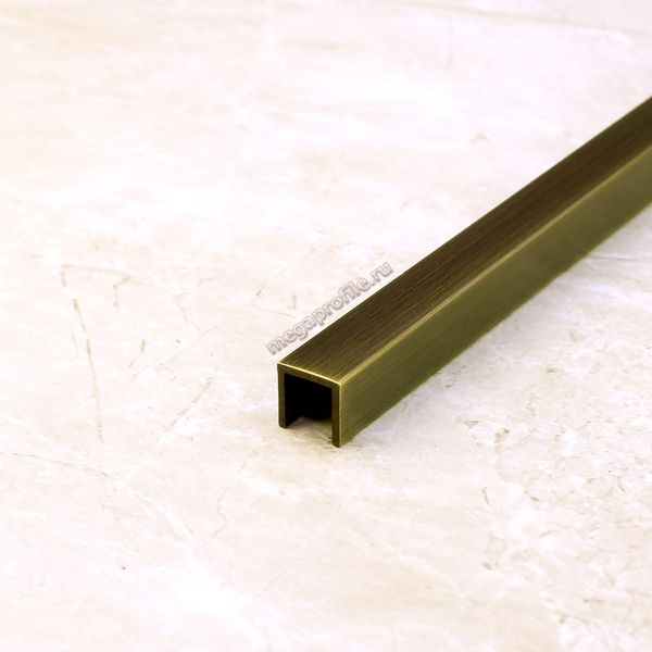 Латунный П-образный профиль 10мм ЛП10/10