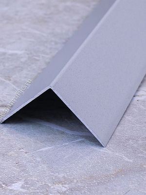 Алюмин. уголок без отверстий У20 светло-серый/муар 2,7м, шт.