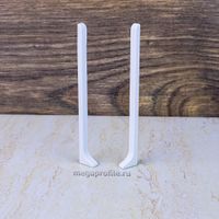 Заглушка алюмин. дл я ПЛ100 белый/муар (пара)