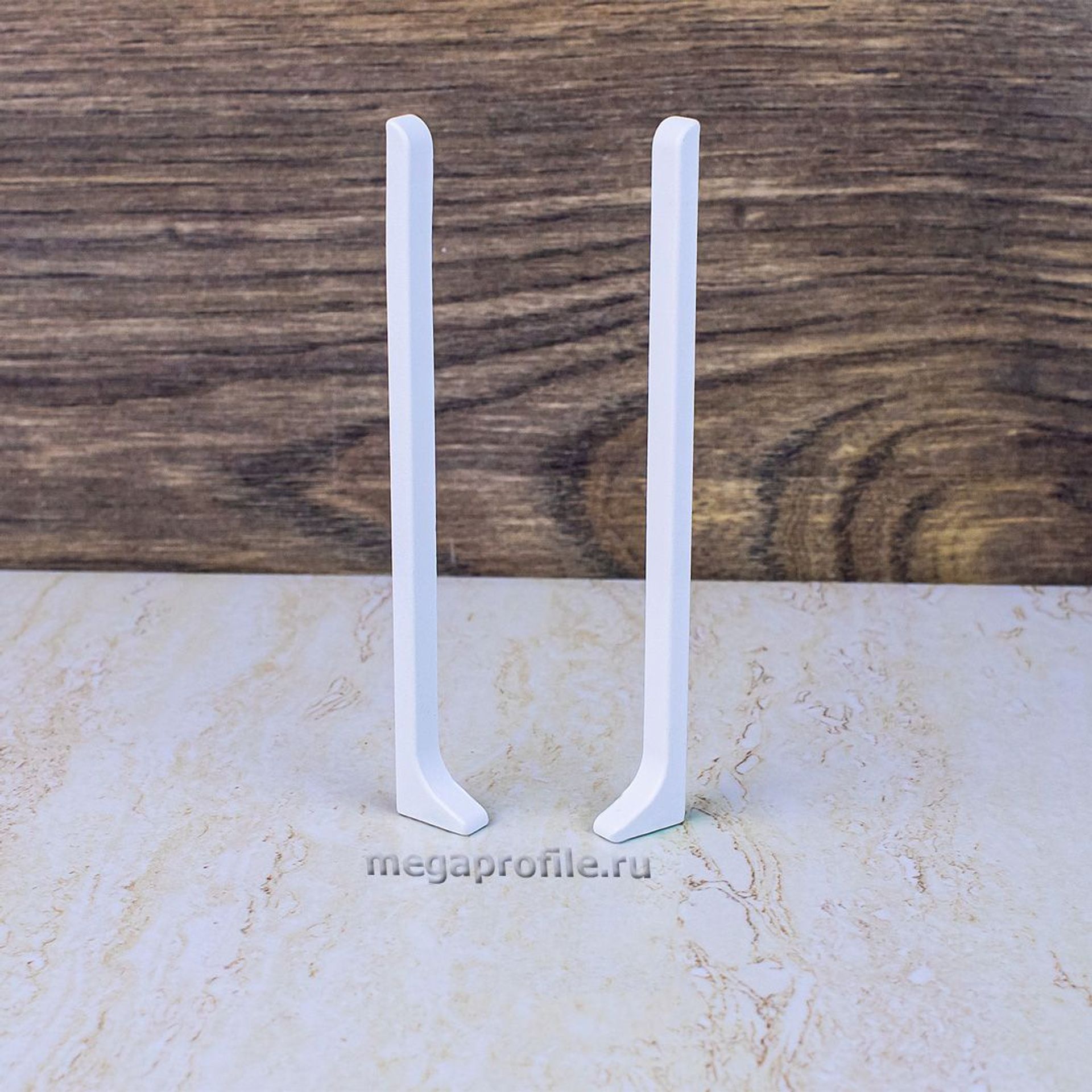 Заглушки алюминиевого плинтуса 100мм (пара) ПЛ100-ЗГ