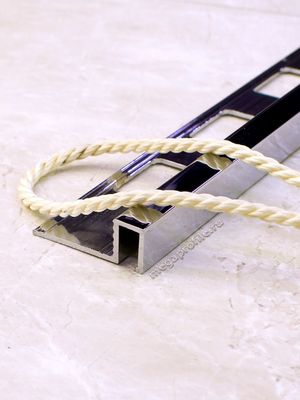 Латунный хромированный профиль ЛП10/8 для защиты и облицовки